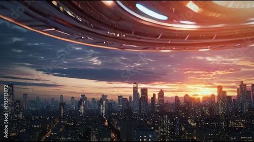 UFO Kidnapping a Human, Alien Abduction Scene, Extraterrestrial Spaceship