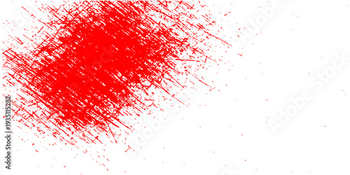 Red ink splat and paint splashes create a grunge texture with blood red spray splatters in a vector illustration design for a Christmas art backdrop pattern