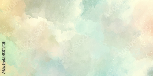 soft pastel colored watercolor background with white clouds and subtle gradient high quality professional detailed modern