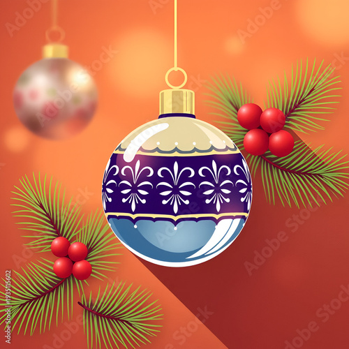 Christmas ball, Christmas ball icon vector, Christmas bauble vector illustration