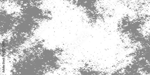 Vintage dark grunge texture background featuring an abstract dirty paint splash and ink drips on an old weathered wall pattern with a black dust film effect