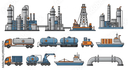 Oil Refinery and Transportation Equipment.