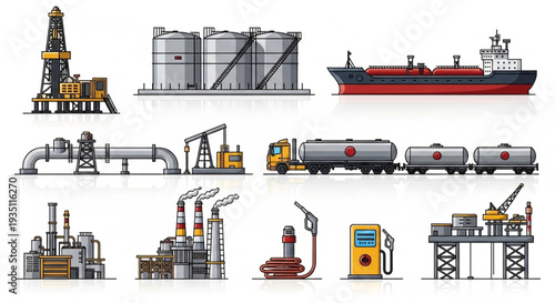 Oil Refinery and Transportation Equipment.