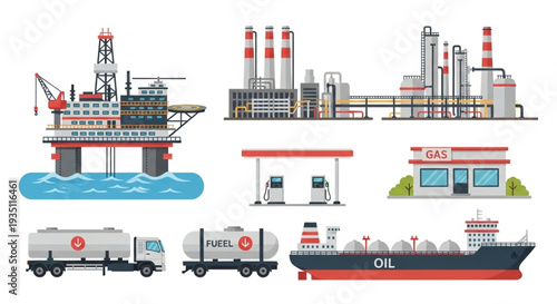Oil Refinery and Transportation Infrastructure.
