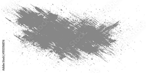 A dark grunge background featuring a black ink splat vector with a dirty liquid splatter texture and messy paint stain elements on a spray brush paper illustration