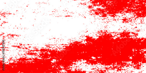 A vibrant red grunge background featuring artistic paint splashes and ink splatters in a textured vector illustration design perfect for a festive Christmas celebration card or backdrop