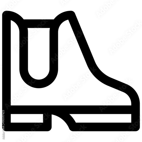 Boots. Editable stroke vector icon.