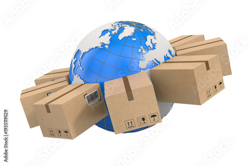 Global delivery cargo. Isol...