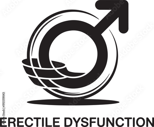 Medical symbol for erectile dysfunction awareness and men health issues