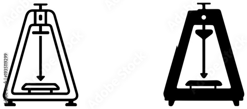 3d printer icons delta style line and solid technology symbols for 3d printing and additive manufacturing concepts