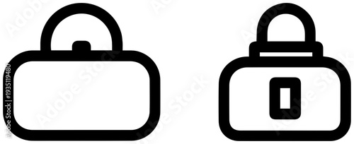 Portable outdoor shower bag icons black and white simple design camping and travel accessories