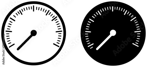Two analog hygrometer dial icons in black and white on a clean background for design use