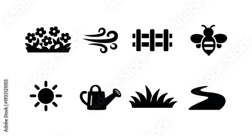 Kitchen and cooking silhouette icon collection featuring kettle, utensils and cookware
