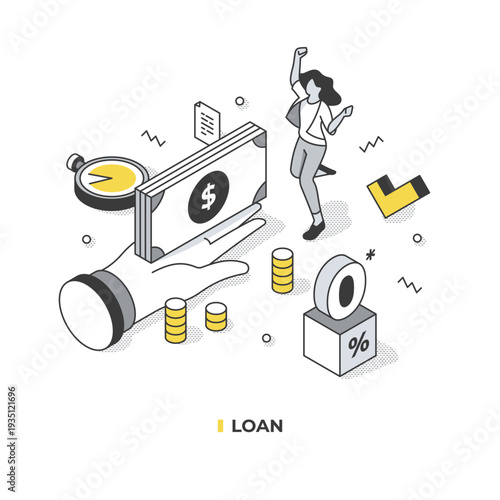 Personal Loan Approval and Financial Lending Concept Illustration