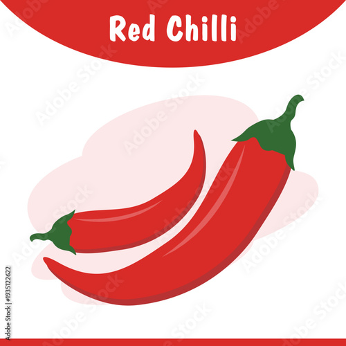 Set of chilli vector, red chilli cartoon vector illustration, red chili clipart on white background using kids learning page.