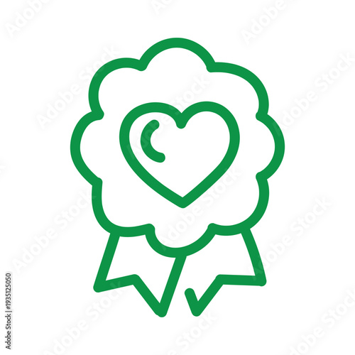 Approved seal certification badge, premium quality outline icons. Line signs badge, medallion rosette with checkmark and ribbon. Vector isolated pictograms for web on white background editable stroke.