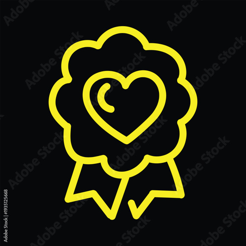 Approved seal certification badge, premium quality outline icons. Line signs badge, medallion rosette with checkmark and ribbon. Vector isolated pictograms for web on white background editable stroke.