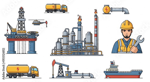 Oil Refinery Industry Equipment Worker.