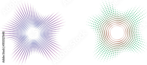 Radial sound equalizer dots audio music visualization