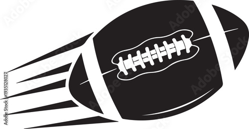 American football ball icon, logo on white background