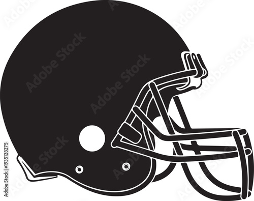 American gridiron football helmet flat icon for apps and sports websites