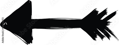 Abstract bird silhouette with brush strokes