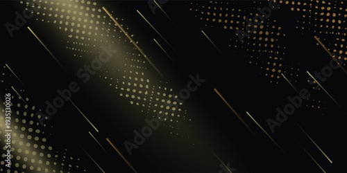 Luxury premium gold glowing line with lighting effect sparkle on black background. Template premium award design. Vector illustration