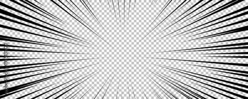 Black comic book transparent background