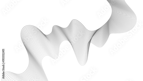Abstract backdrop with grey wave gradient lines