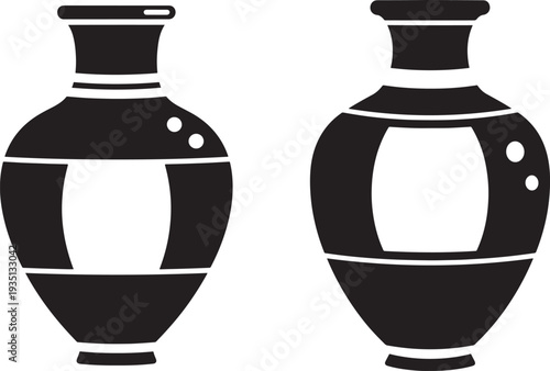 Vase silhouette with label area icon