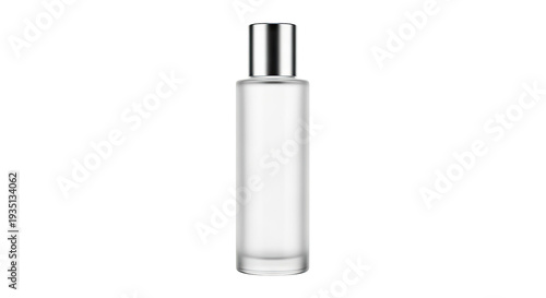 Frosted Glass Perfume Bottle with Silver Cap