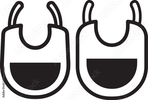 Baby bibs silhouette, feeding protection
