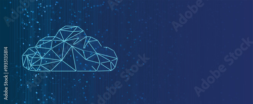 Cloud computer technology background for presentation