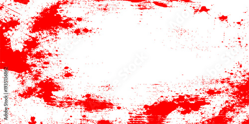 Wallpaper Mural Abstract red ink splat and grunge paint splatter texture on a vector background with artistic blood spray drops for a decorative banner or wallpaper design Torontodigital.ca