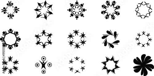 People make circular designs of various psychological 
flowers. 