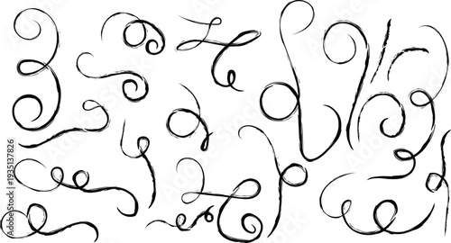 Intricate swirling patterns in black ink on white background