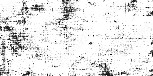 Vintage black paint drips across a dirty aged paper texture to create an abstract grunge background with a retro vector frame and textured art border