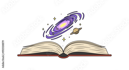 Open Book Unveiling Cosmic Wonders A Portal to Knowledge, Imagination, and Universe Exploration