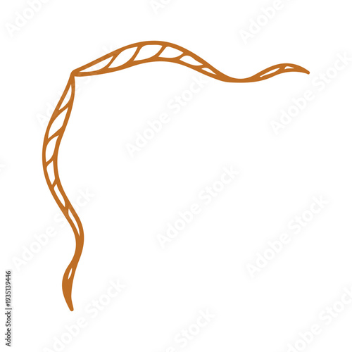 Decorative woven rope style corner element