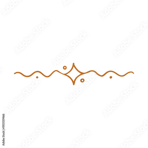 Wavy line divider with central star element