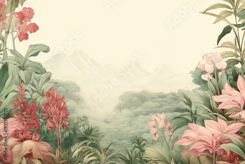 Stunning tropical flowers garden backgrounds landscape outdoors.