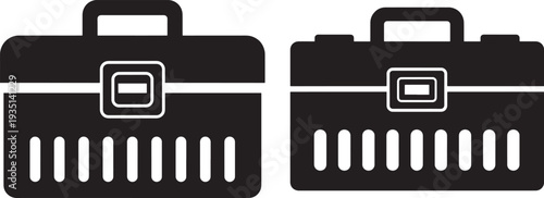 Toolbox silhouette isolated on white background vector design