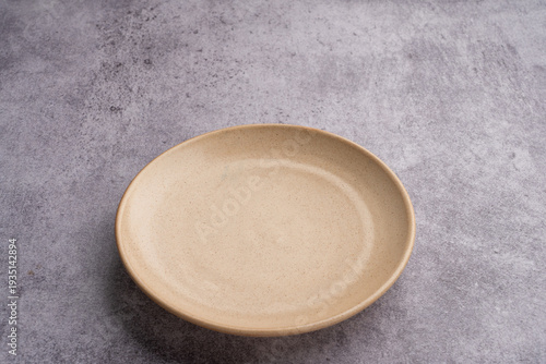 Cream Ceramic Dinner Plate Top View