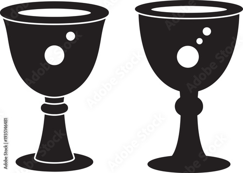 Chalice silhouette ancient ritual vessel drinking cup icon