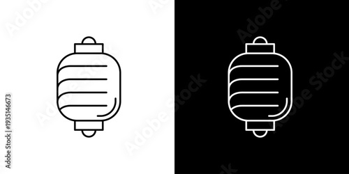 Chinese Lantern Icon Symbolizes Celebration and Tradition in Asian Culture