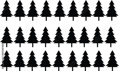 christmas, tree, pine, forest, evergreen, holiday, winter, decoration, festive, seasonal, nature, symbol, silhouette, pattern, design, vector, illustration, collection, minimal, cad