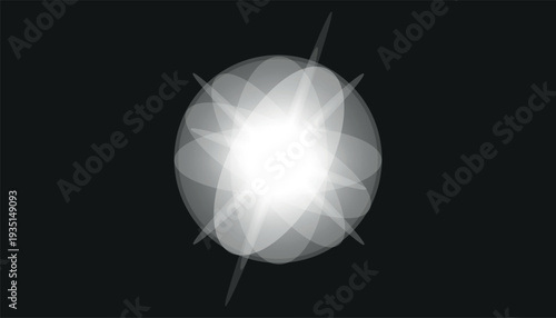 Light  set collection on transparent glowing light background. Abstract effect star sources, concert lighting, stage spots. Star, bright, White starlight effect with glow, bokeh and sparkles. 