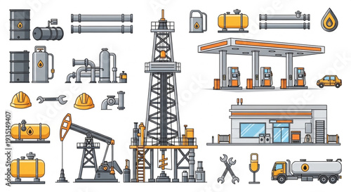Oil Rig Equipment and Infrastructure.