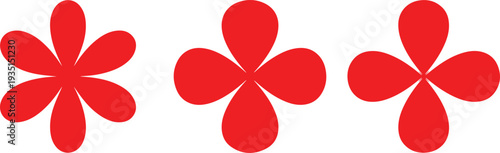  flower petals, simple floral silhouette, monochrome design, minimalist graphics, bold shapes, clean lines, abstract botanical illustration