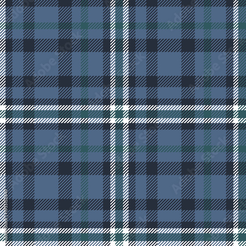 Plaid pattern mediterranea, moonlight blue, cloud dancer, navy blazer fabric pattern vector illustration EPS 10